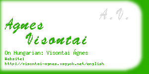 agnes visontai business card